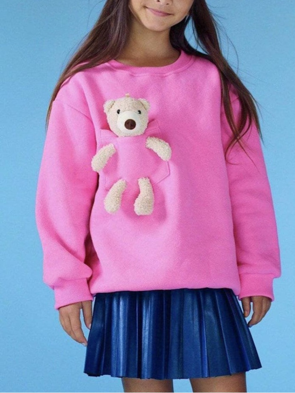 Lola + The Boys Teddy Buddy Bear Crewneck